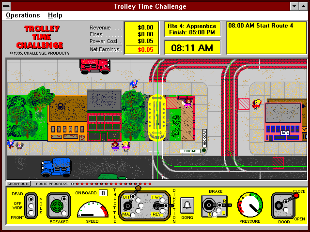 Trolley Time Screen View